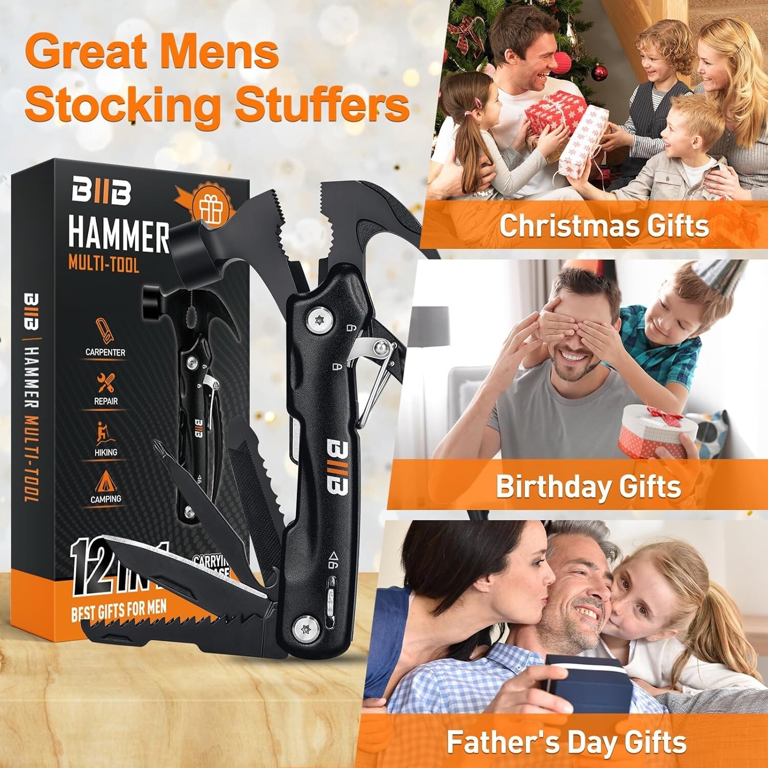 Ultimate 12-in-1 Hammer & Utility Tool – Unique Christmas Gift for Adventurers