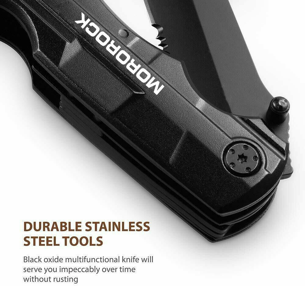 7.5″ 5-in-1 Pocket Knife Multi Purpose Multi tool Tactical Camping Folding Blade