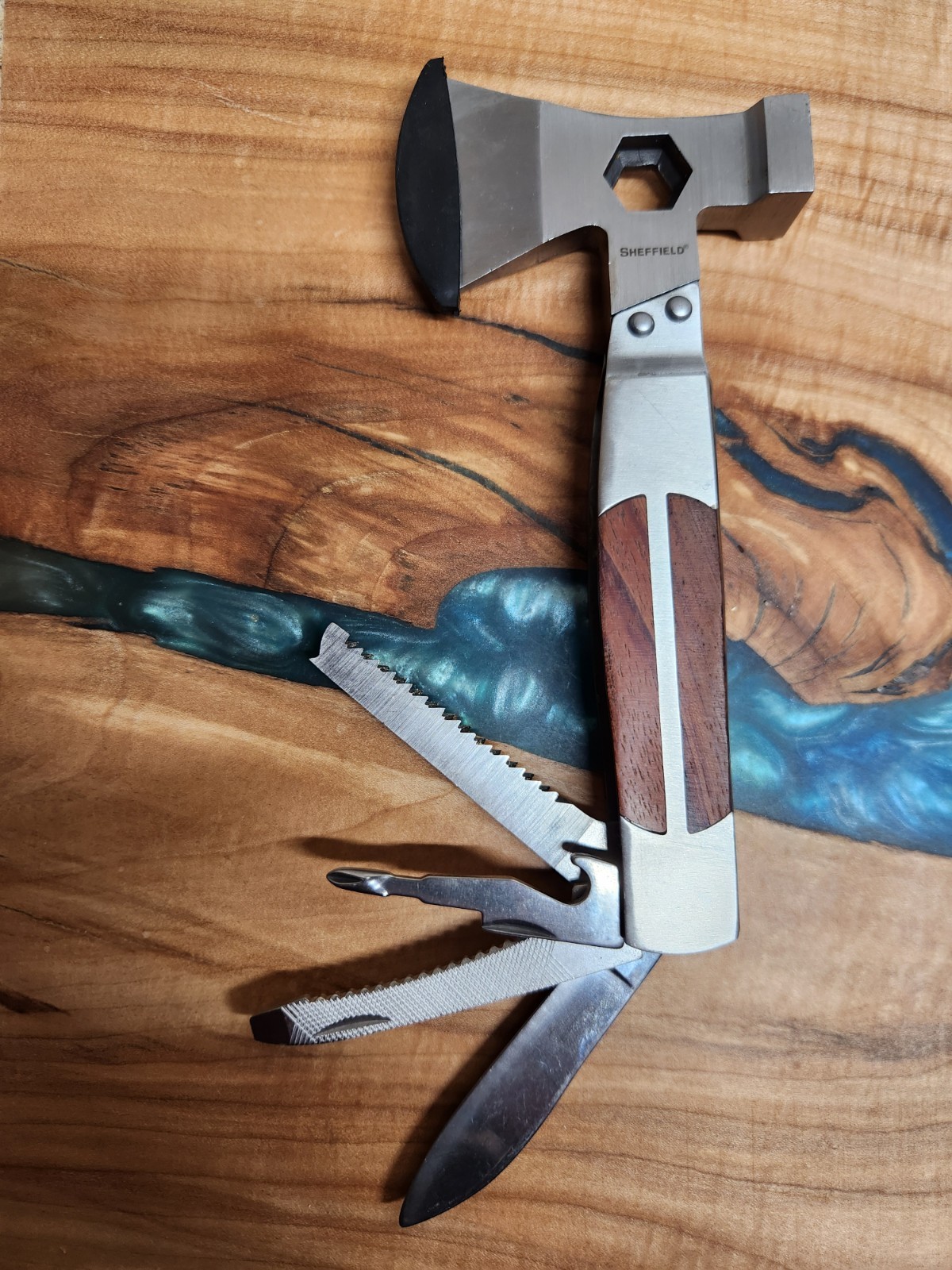 Sheffield Camper Hatchet Multi-Tool Combo and a Nylon Sheath