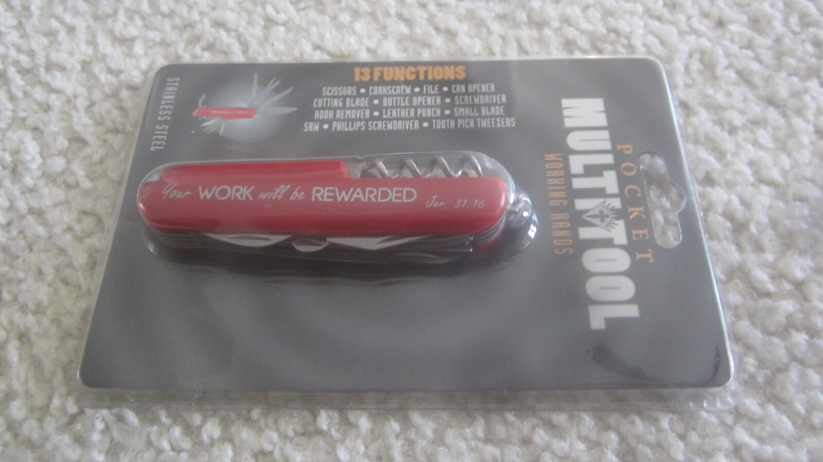 Family Christian Stores 13 Function Working Hands Pocket Multitool