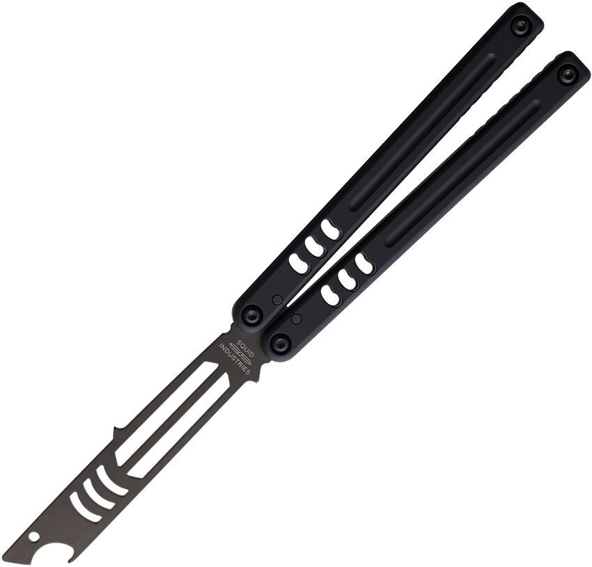 Squid Industries Mako V5 Inked Unsharpened Training Blade Bottle Opener Jimping