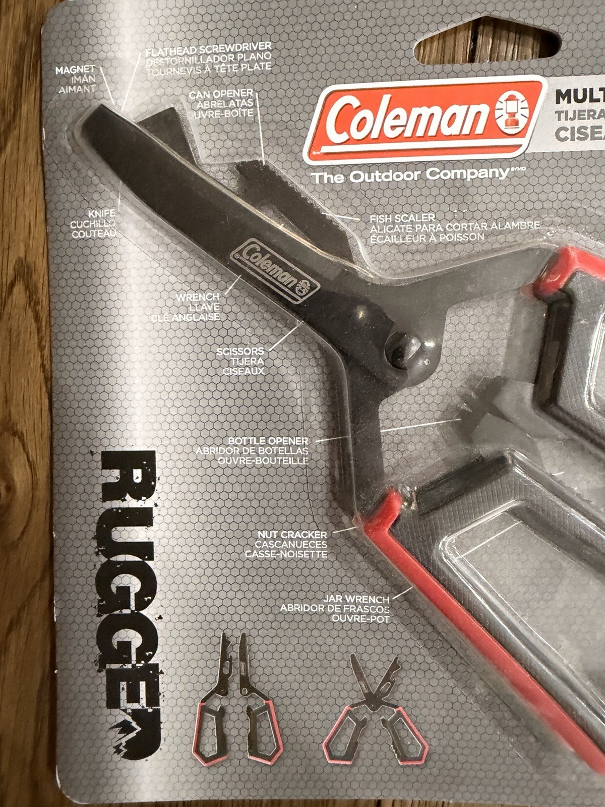 Coleman Multi-Use Scissors 12-in-1 Multi-Tool Black/Red 0321-03749