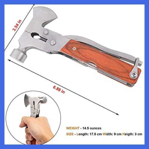 Multitool Hammer Camping Gear Accessories Survival Kits 14 in 1 Multifunction