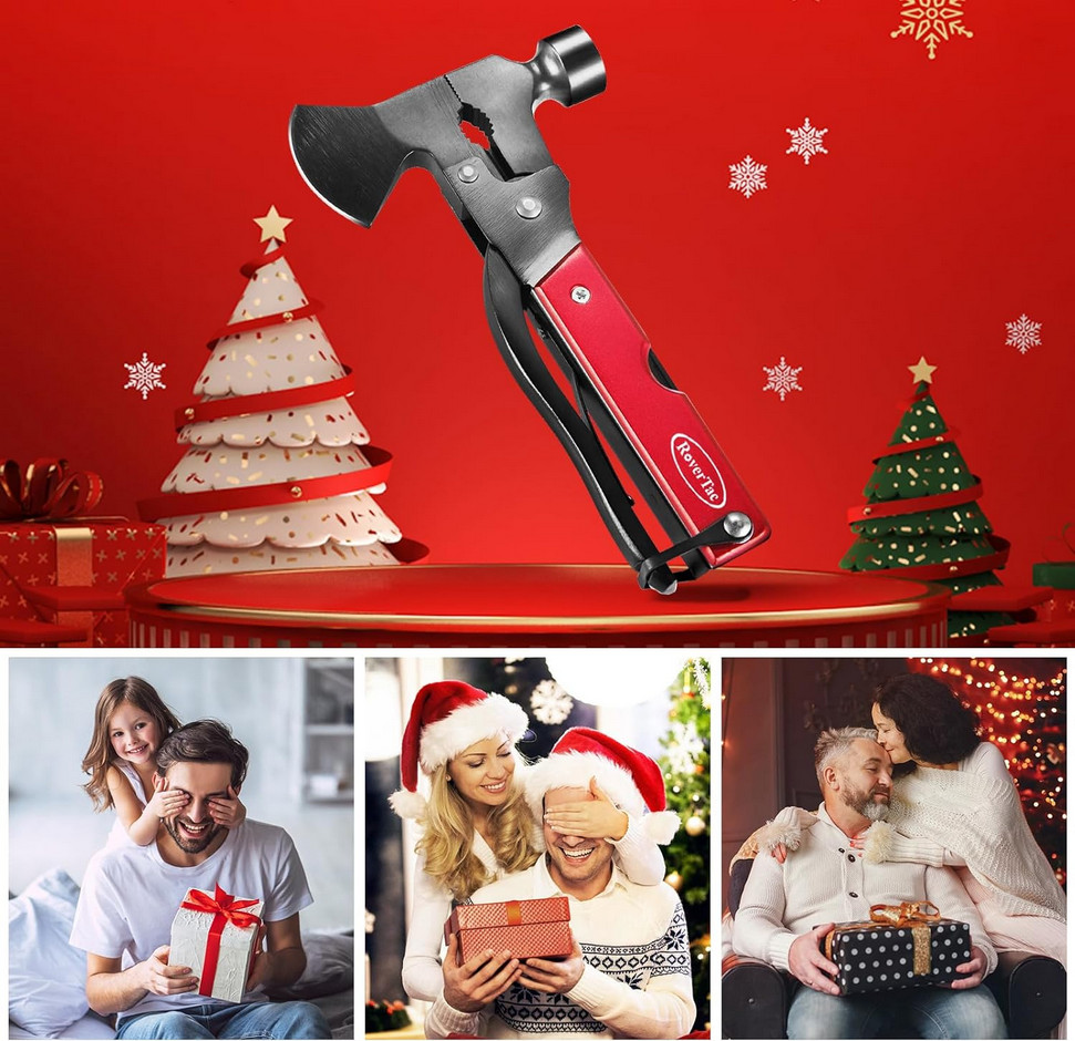 Portable 14 in 1 Hammer Multitool Stainless Steel Hammer Survival Camping Gear