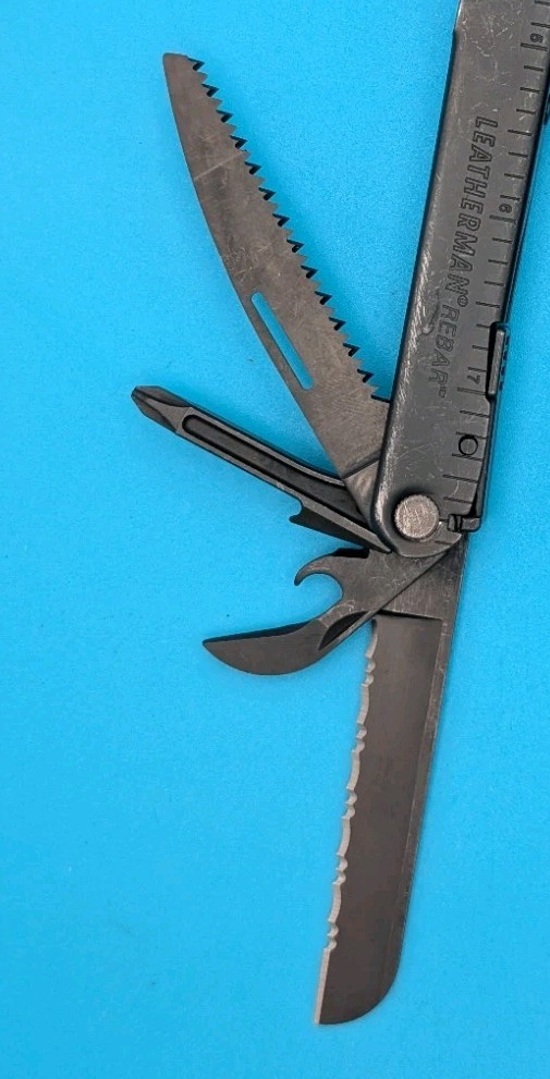 Leatherman Rebar Multi-Tool! Free Shipping! BLACK OXIDE! WITH SHEATH!