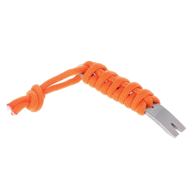Mini EDC Tool Crank Crowbar Pocket Pry Bar Paracord Scraper Opener Winder Staple