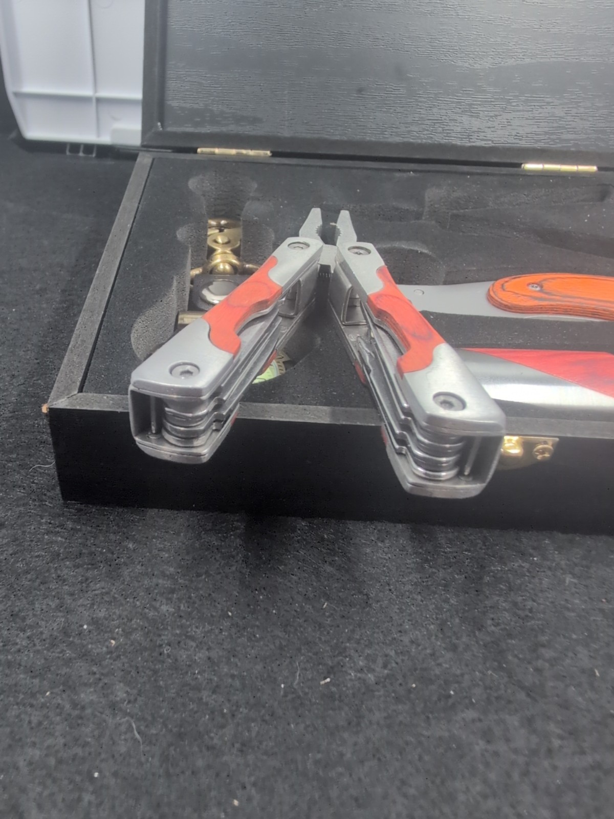 Multi-Tool Gift Set Wood & Stainless Steel Plier Knife Bottle Opener Corkscrew
