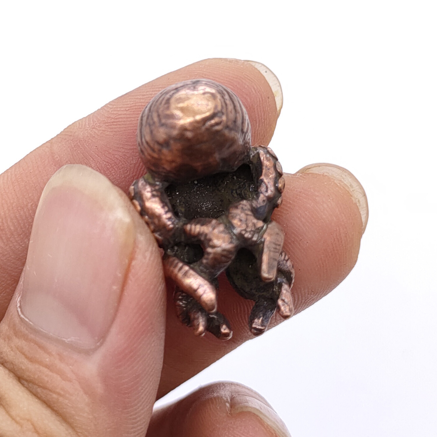 Red Copper Octopus Folding Knife Bead Cool DIY Umbrella Rope Tool Knife Pendant