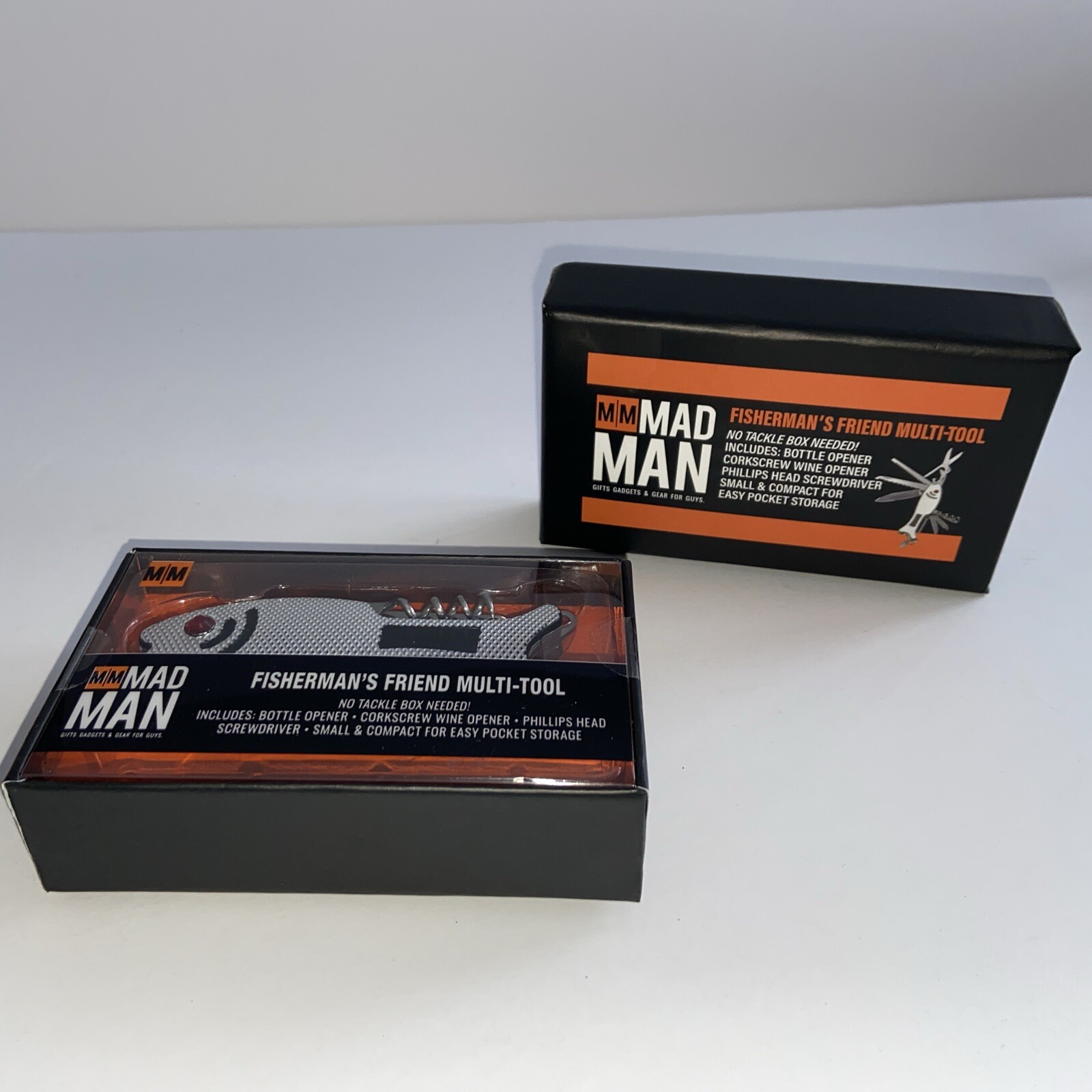 New Mad Man Fisherman’s Friend Multi-Tool Bottle Wine Opener Screwdriver Fishing