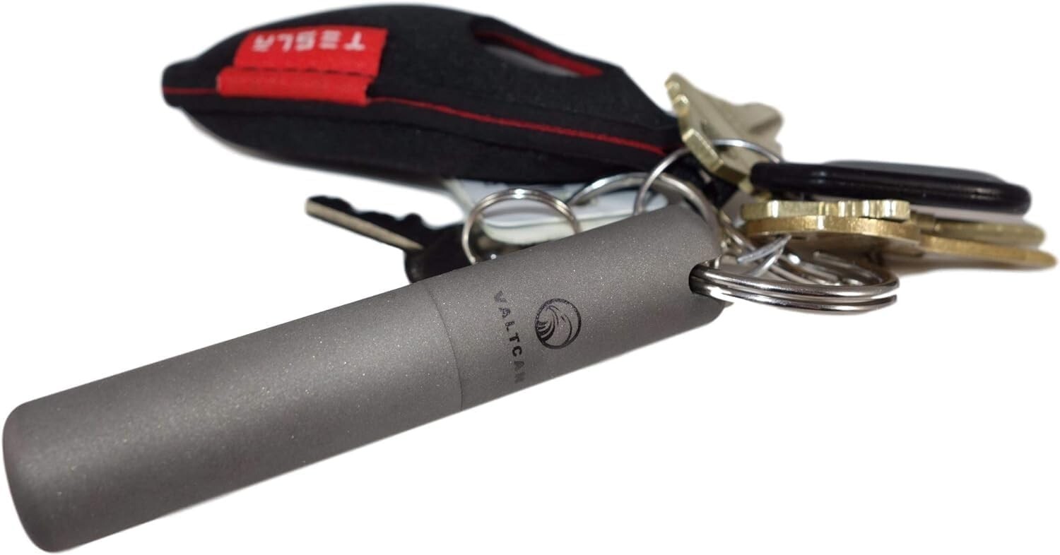 Toothpick Holder Titanium Full Metal Portable Canister Keychain Pocket Caddy …