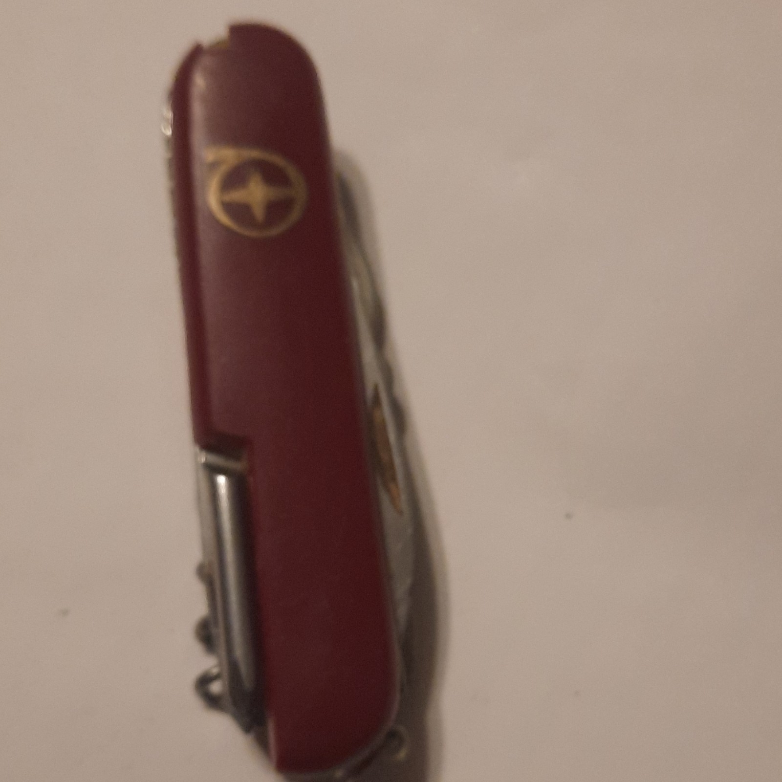 Red Multi-Tool Pocket Knife Stainless Steel with Knife, Scissors, Corkscrew