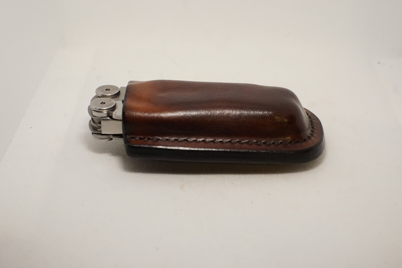 Leatherman wave plus leather sheath handmade dark brown color. Sheath only.