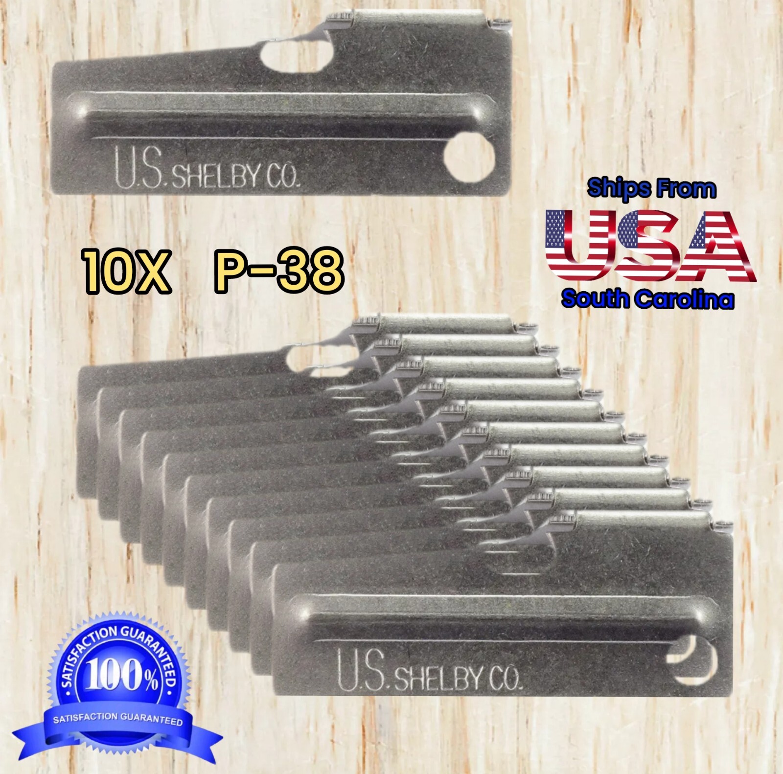 10 Pack Shelby USA P-38 Can Openers Army Tool Military Camping Hiking Survival