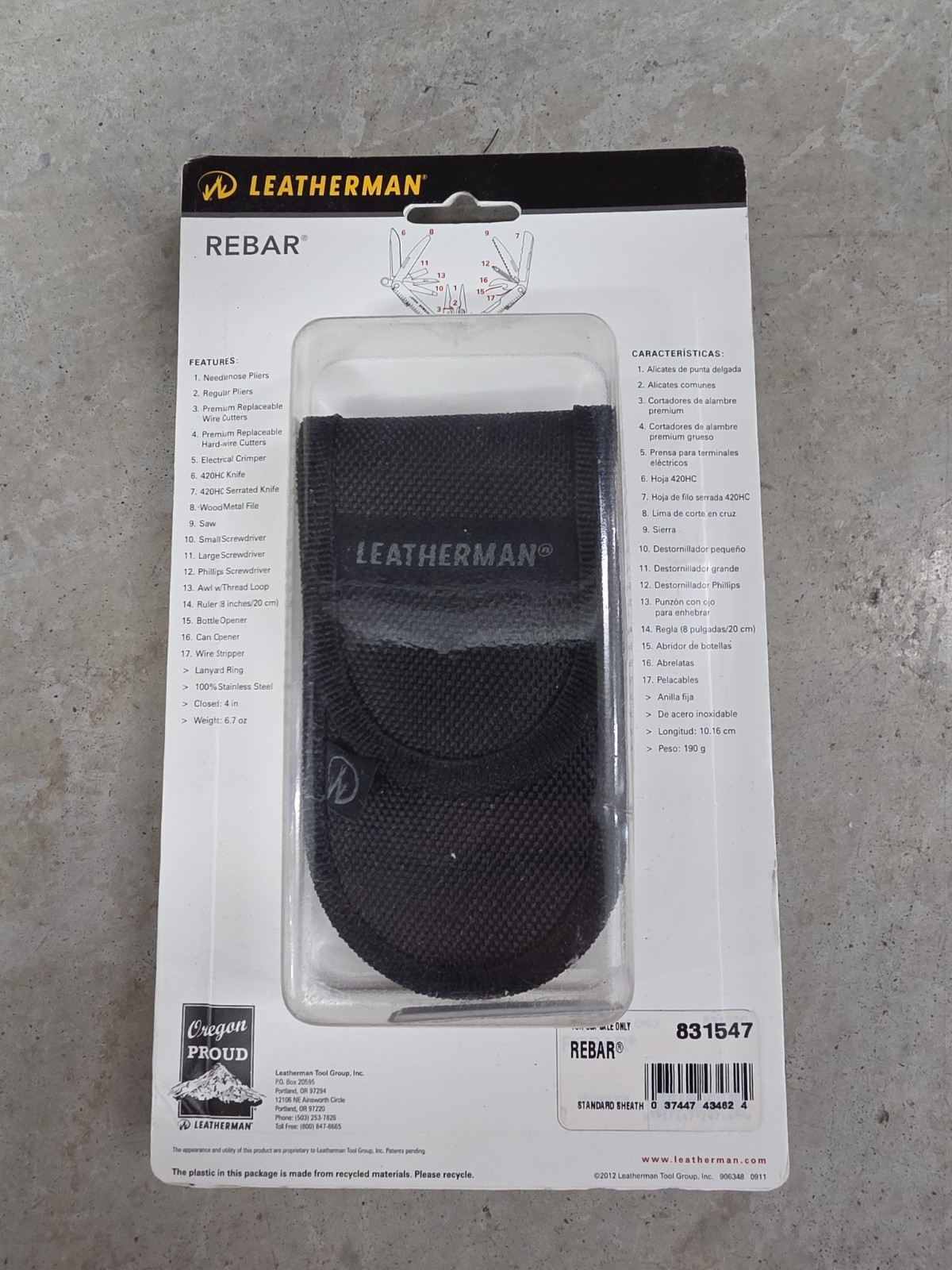 LEATHERMAN Rebar 17-in-1 Multitool W/ Premium Replaceable Wire Cutters & Saw