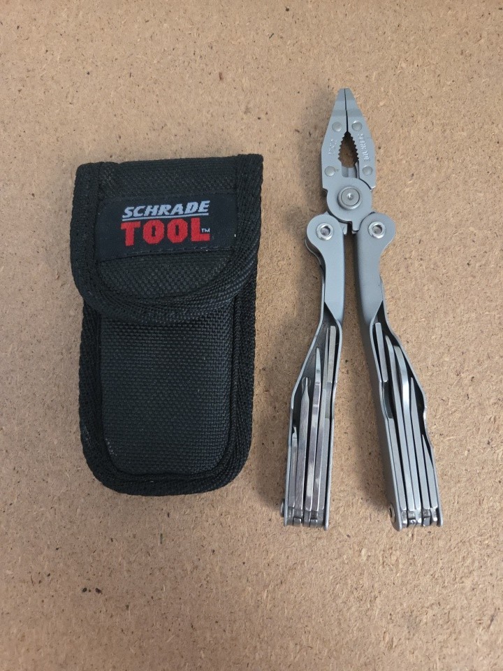 Schrade Tough Tool Black 12-in-1 Pocket Multi Tool w/ Nylon Sheath