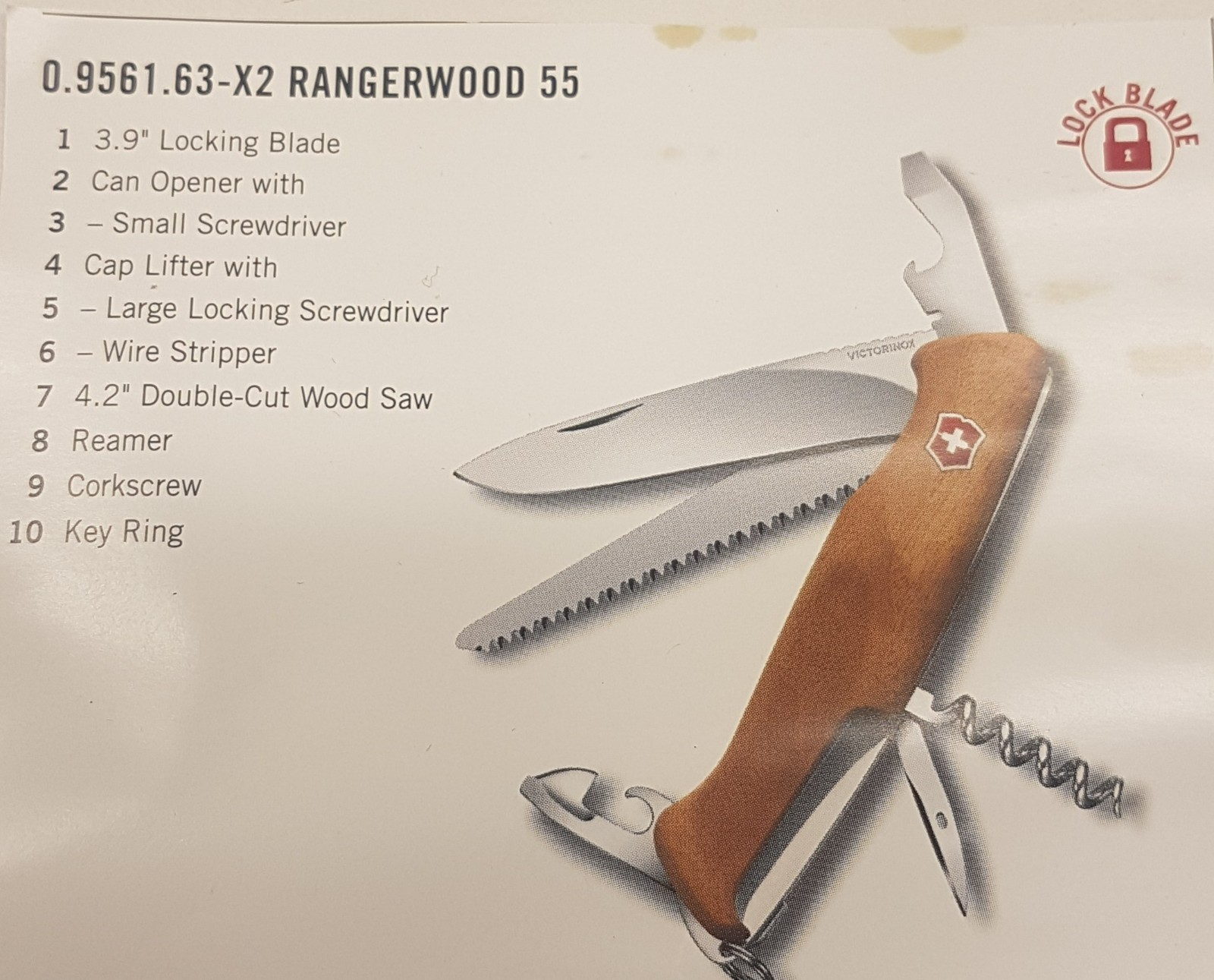 Victorinox Swiss Army Knife RangerWood 55 – NEW old stock NO BOX