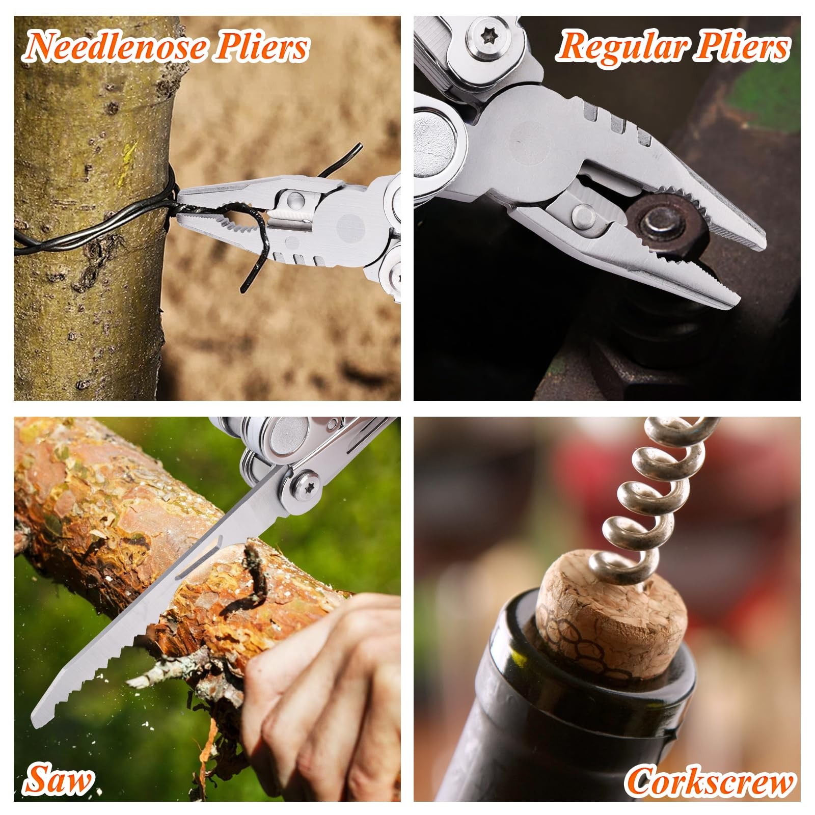 Multitool Folding Pocket Knife Gifts for Men Dad 18 in 1 Campin…