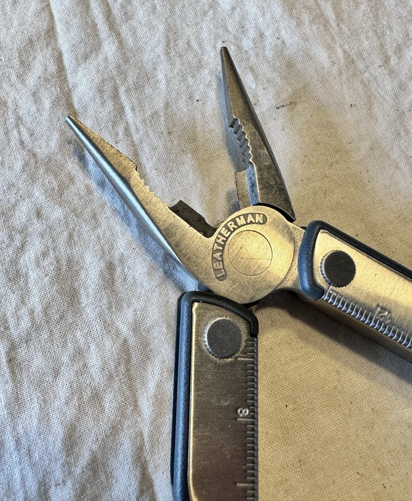 Leatherman Kick Multi Tool w/ Black Leather Sheath Used Good Condition