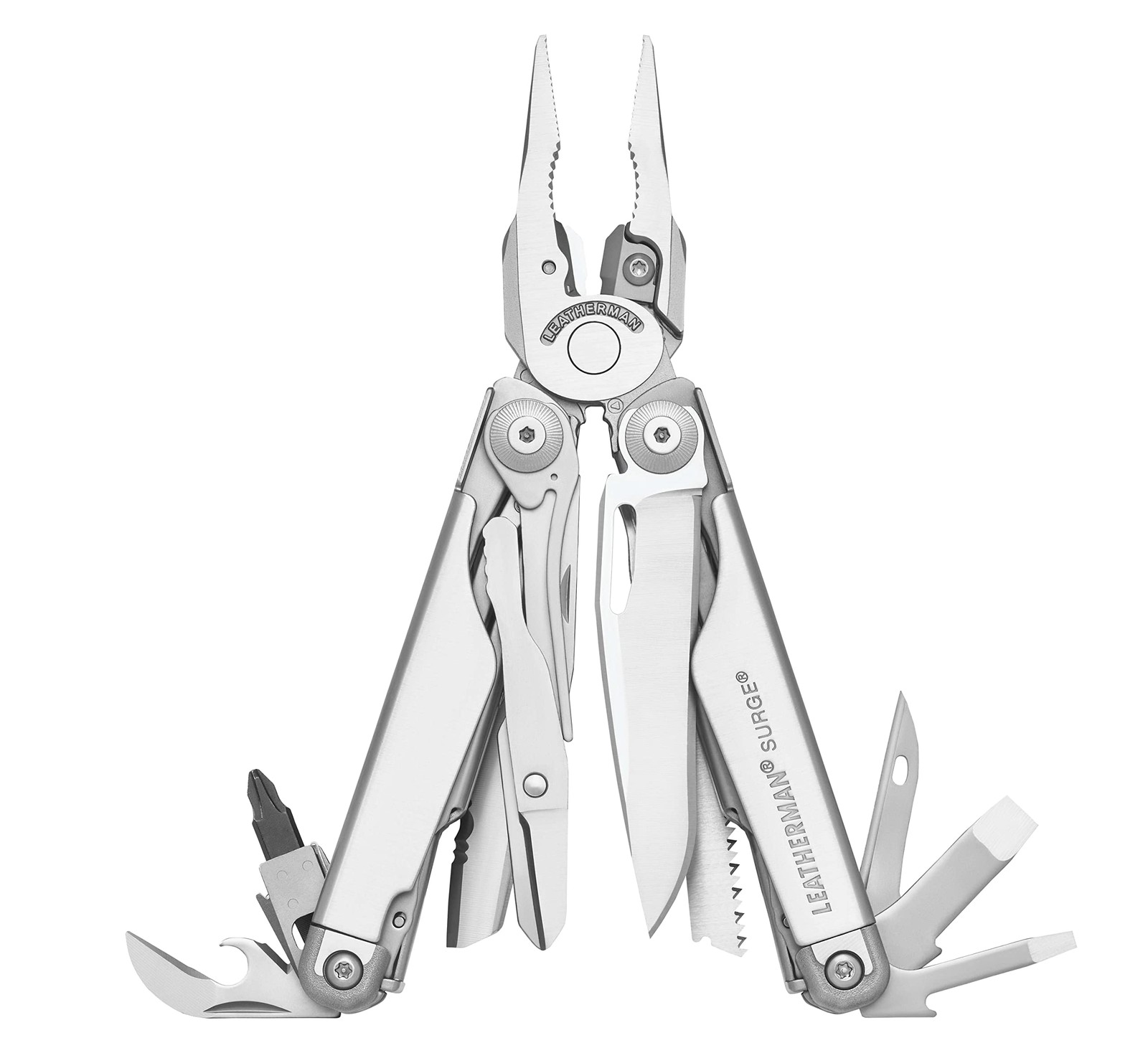 LEATHERMAN Surge Multi-Tool 21-in-1 Stainless Steel Locking Blades Silver