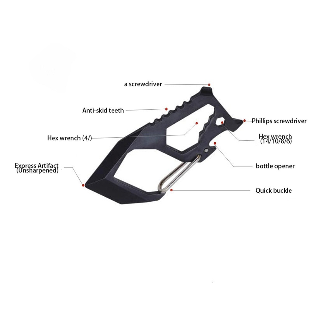 Keychain Clip Bottle Opener Light Weight Multi-tools 20g 7.5*3.4*0.5cm