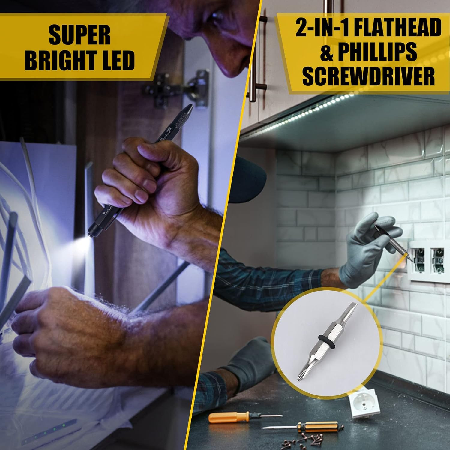 Gifts for Men, 9 in 1 Multitool Pen Set, Cool Gadgets for Men Dad Him Boyfriend