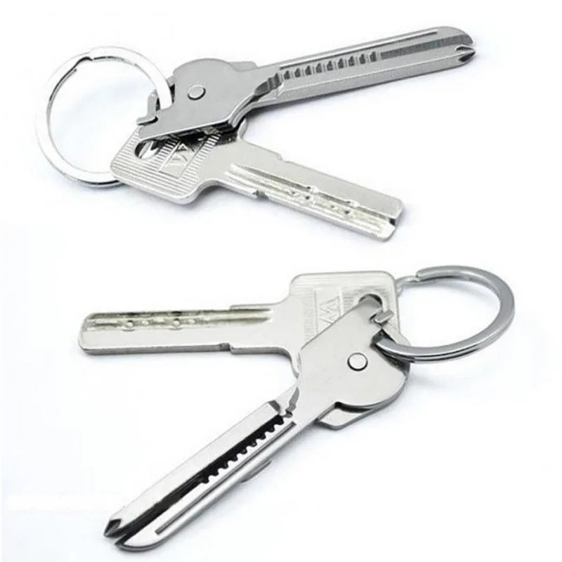 (1) Stainless Steel Swiss+Tech UKCSB 1 Utili-Key 6 In1 Keychain EDC Multi Tool