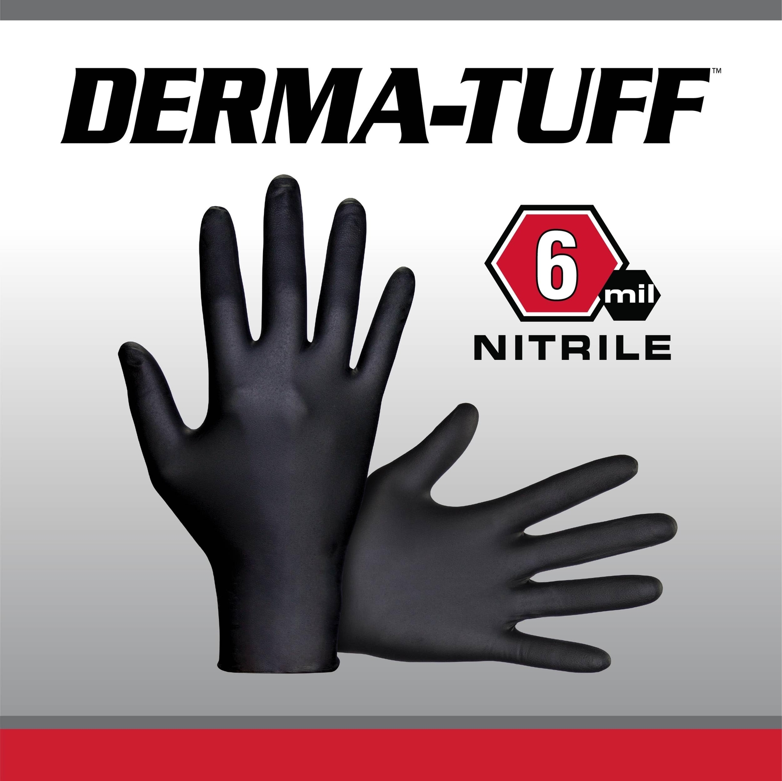 Dermatuff Powder Free Nitrile Disposable Gloves | 6 Mil Xl 100 Ct | Latex Free C