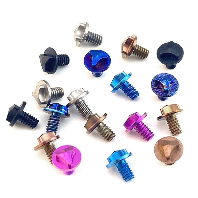 10PCS Colorful Metal Screws Folding Knife Handle Scale DIY Replacement Set