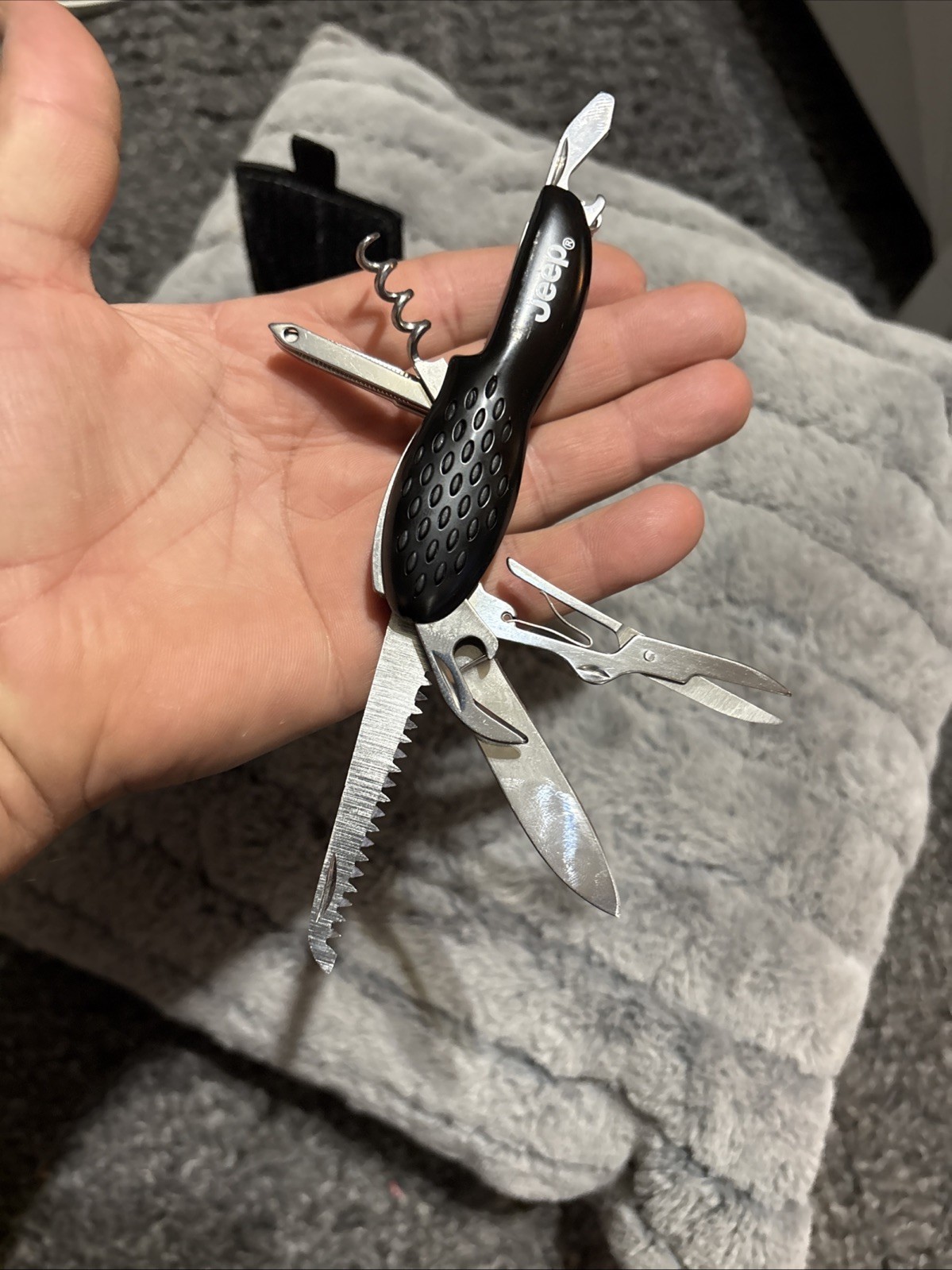 JEEP Multi-tool Knife With Pouch Stainless Steel 2007 Like Swiss Army Knife