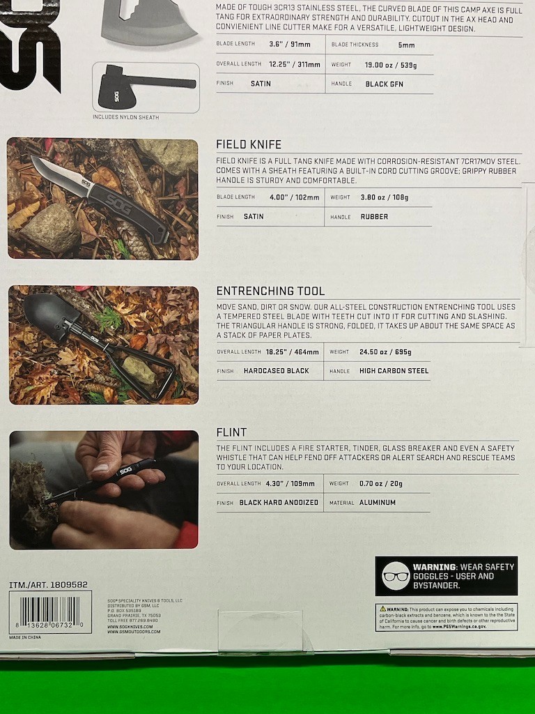 SOG Ultimate Camping Kit NEW