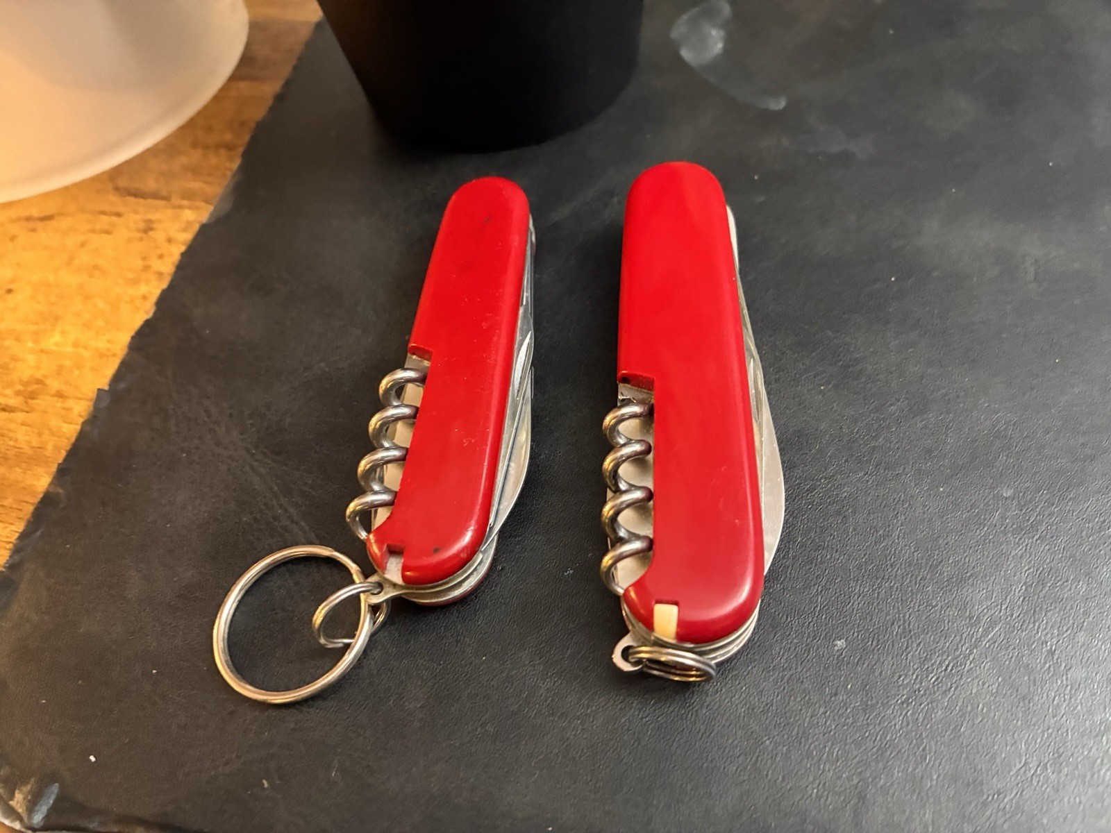 Victorinox Swiss Army Knife Lot of 2 Red 7-Tool Keyring 2.5in SS