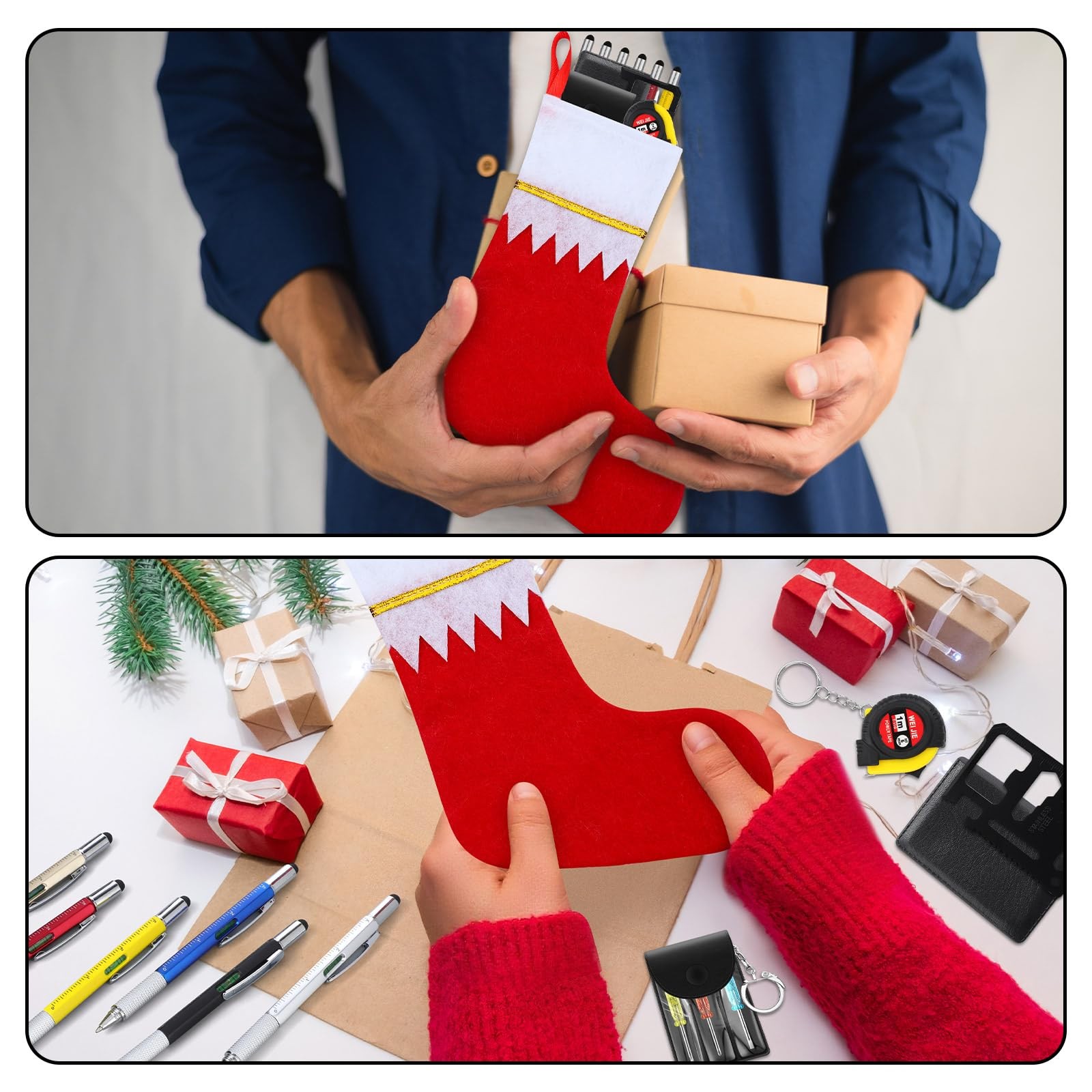 Pickmesh 60 Pcs Christmas Employee Coworkers Gifts for Men Mini Measuring Tape