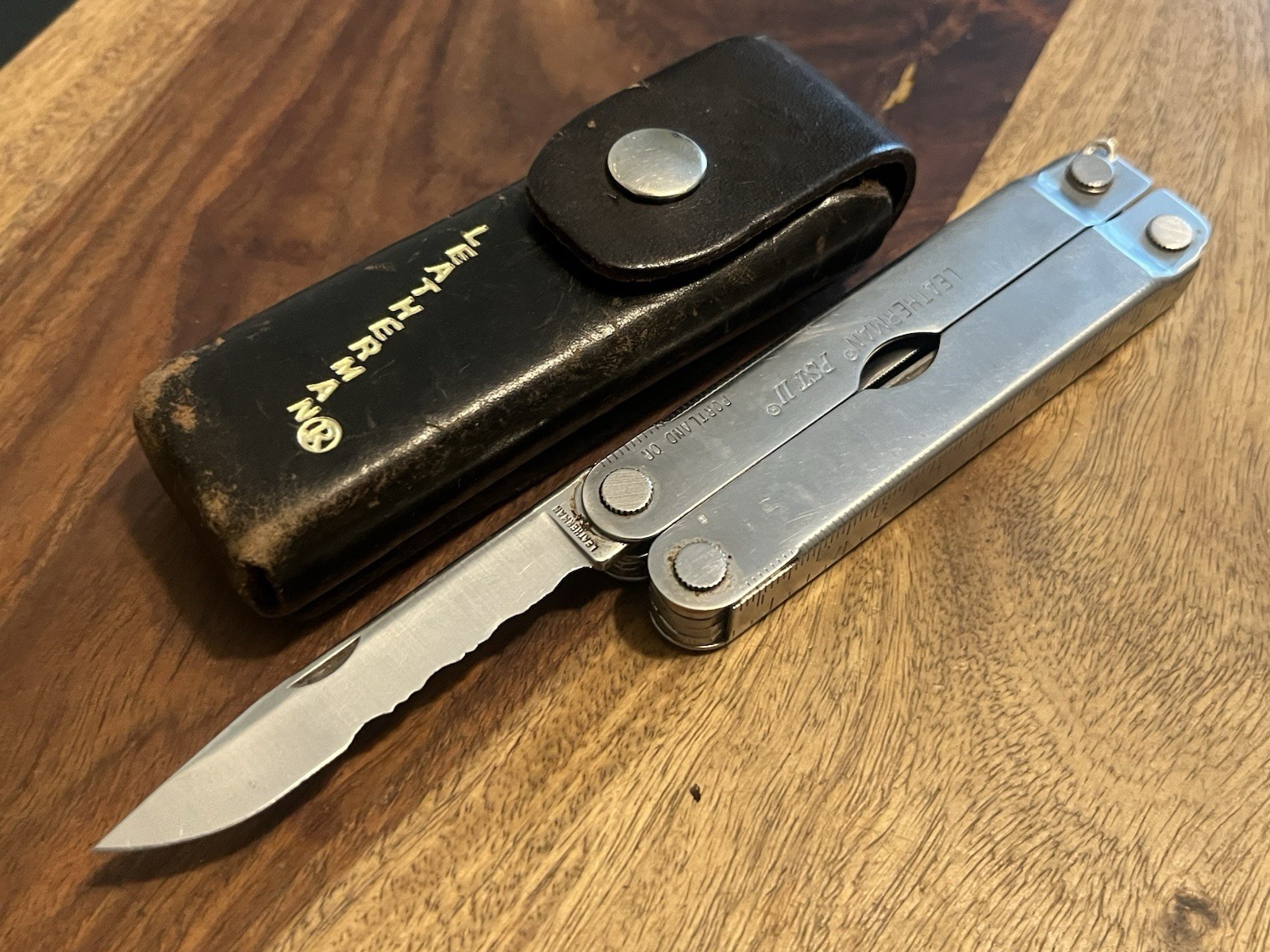 Vintage 1999 Leatherman PST II Multi Tool w/Beautiful Sheath SUPER NICE! ~TASKCo