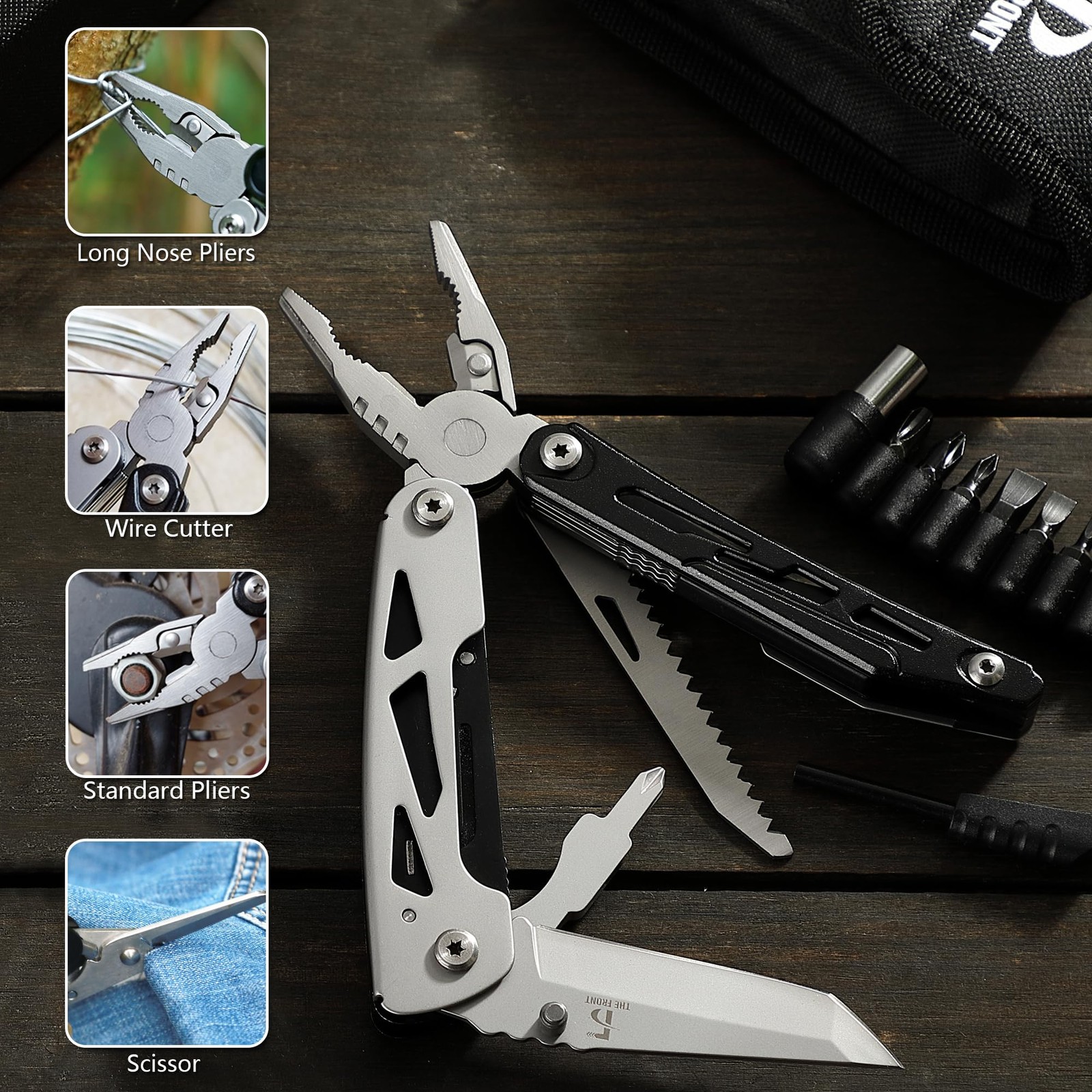 Multitool 19 in 1 Multitools Pliers with Detachable Scissors, Survival Utilit…