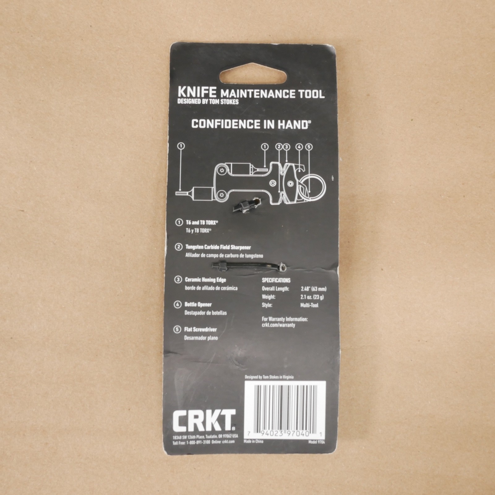 CRKT KNIFE MAINTENANCE TOOL – Designed By Tom Stokes – Model 9704