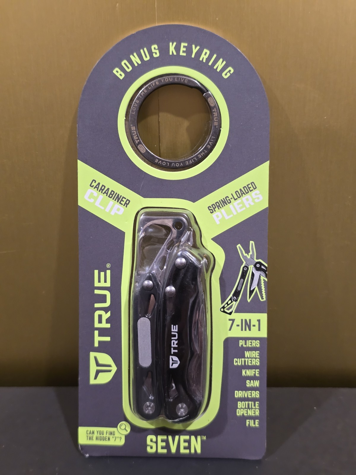 True Utility Seven Multi-Tool 7 in 1 Compact Pocket Knife Quick Release Clip