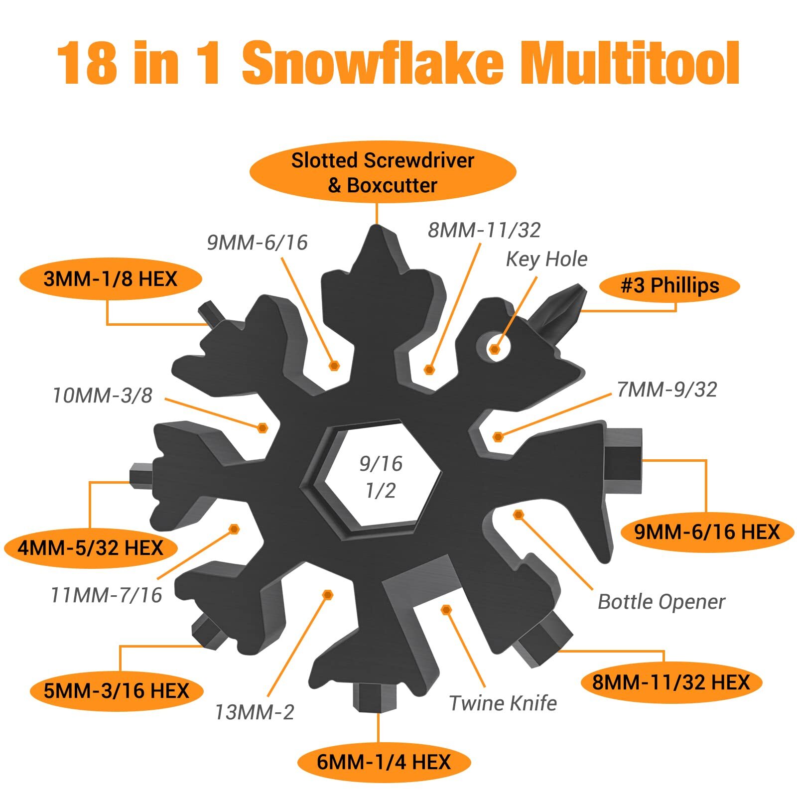 Gifts For Men Valentines Day Gifts For Him 18 In 1 Snowflake Multitool Mens Gift
