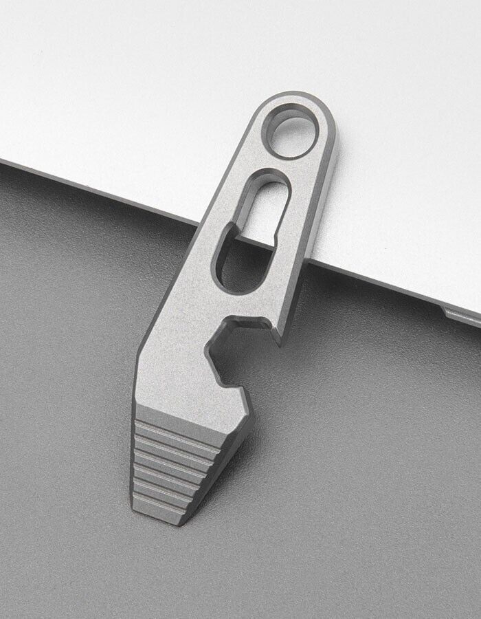 EDC Mini Titanium Alloy Keychain Multi Tool Pocket Pry Bar Crowbar Opener Cutter