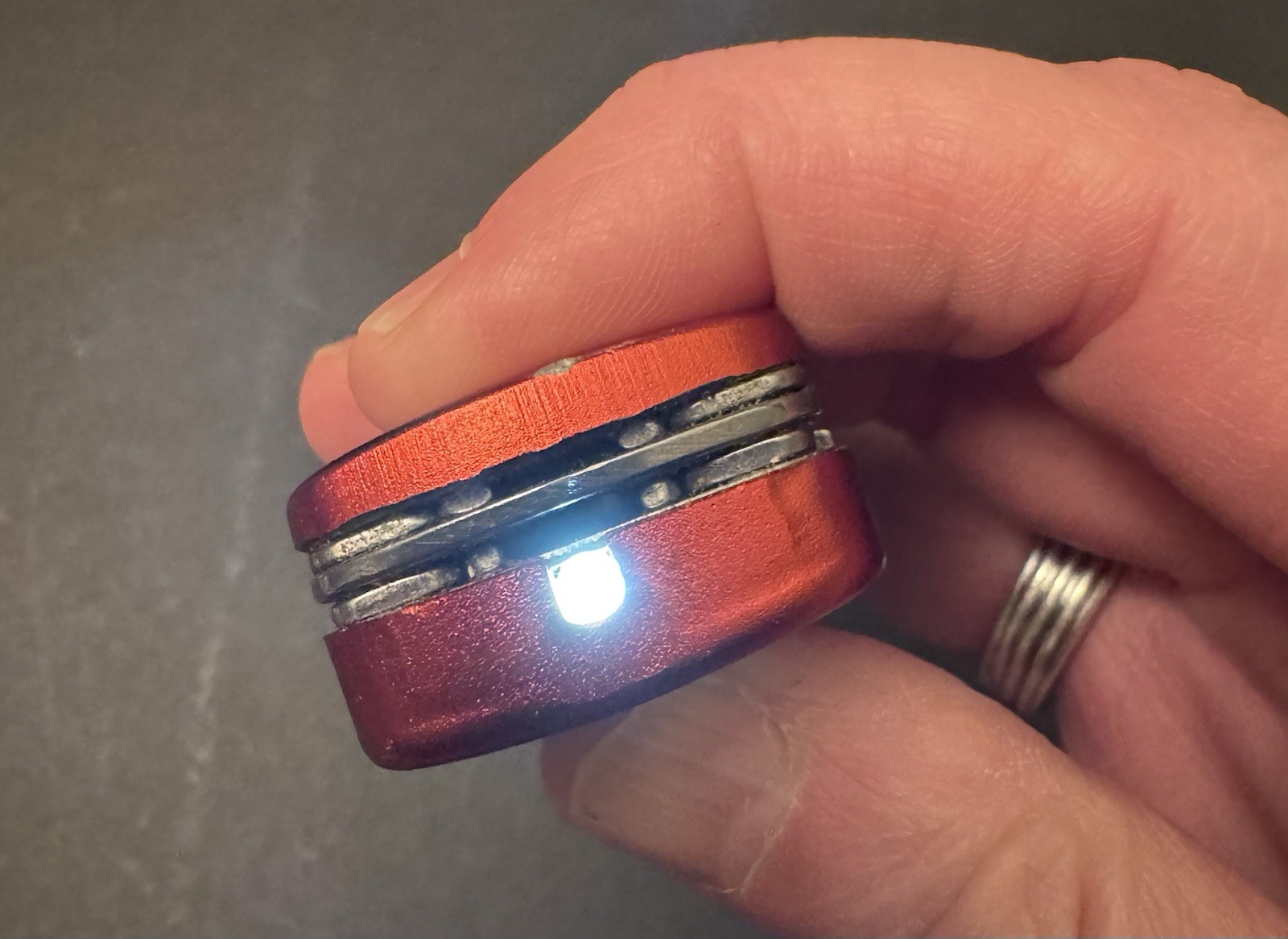 Biblical Red Multi-Tool Keychain with Light, Knife, Bottle Opener, Screwdrivers