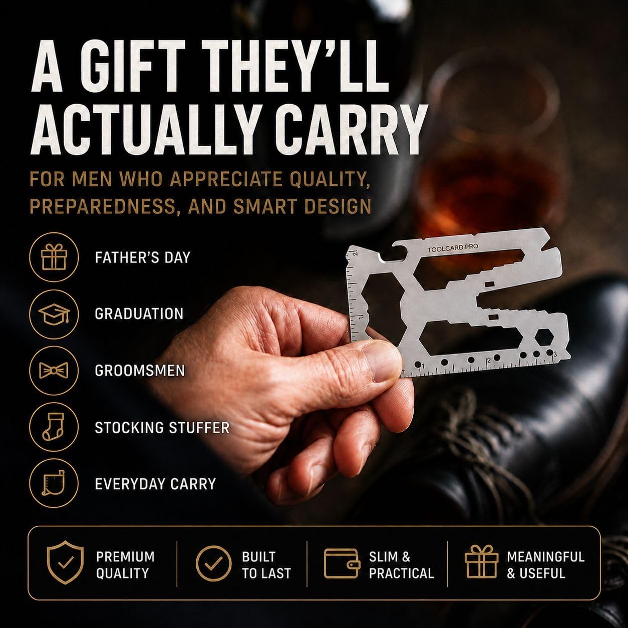Toolcard Pro – 40 in 1 Credit Card Multitool. Slim, Minimalist Survival Card …