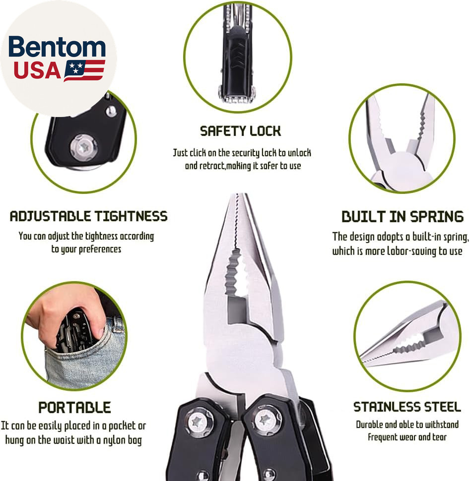 14 in 1 Multitool Pliers Gives One Whistle as a Gift, Professional Pocket Pliers