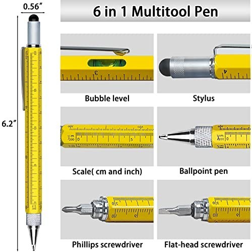 Multitool Pen Set 2 Pack 9 in 1 6 in 1 EDC Gadgets for Men Christmas Gifts