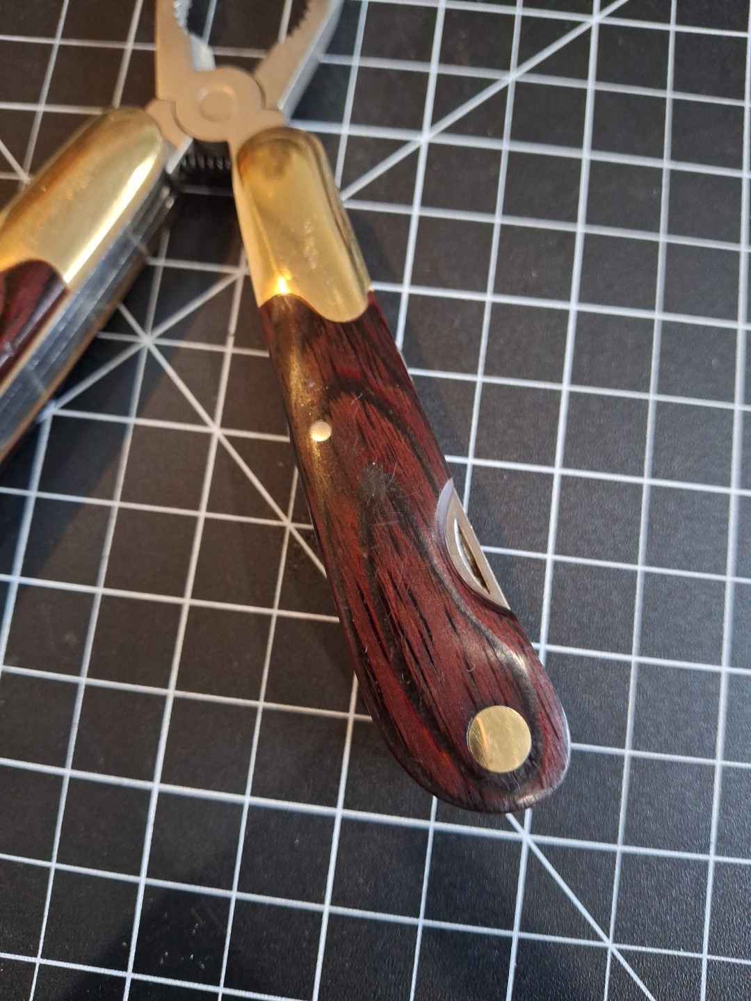 HUSKY 25 Years 25th Anniversary Limited Edition Multi-Tool Brass Wood Vtg USA