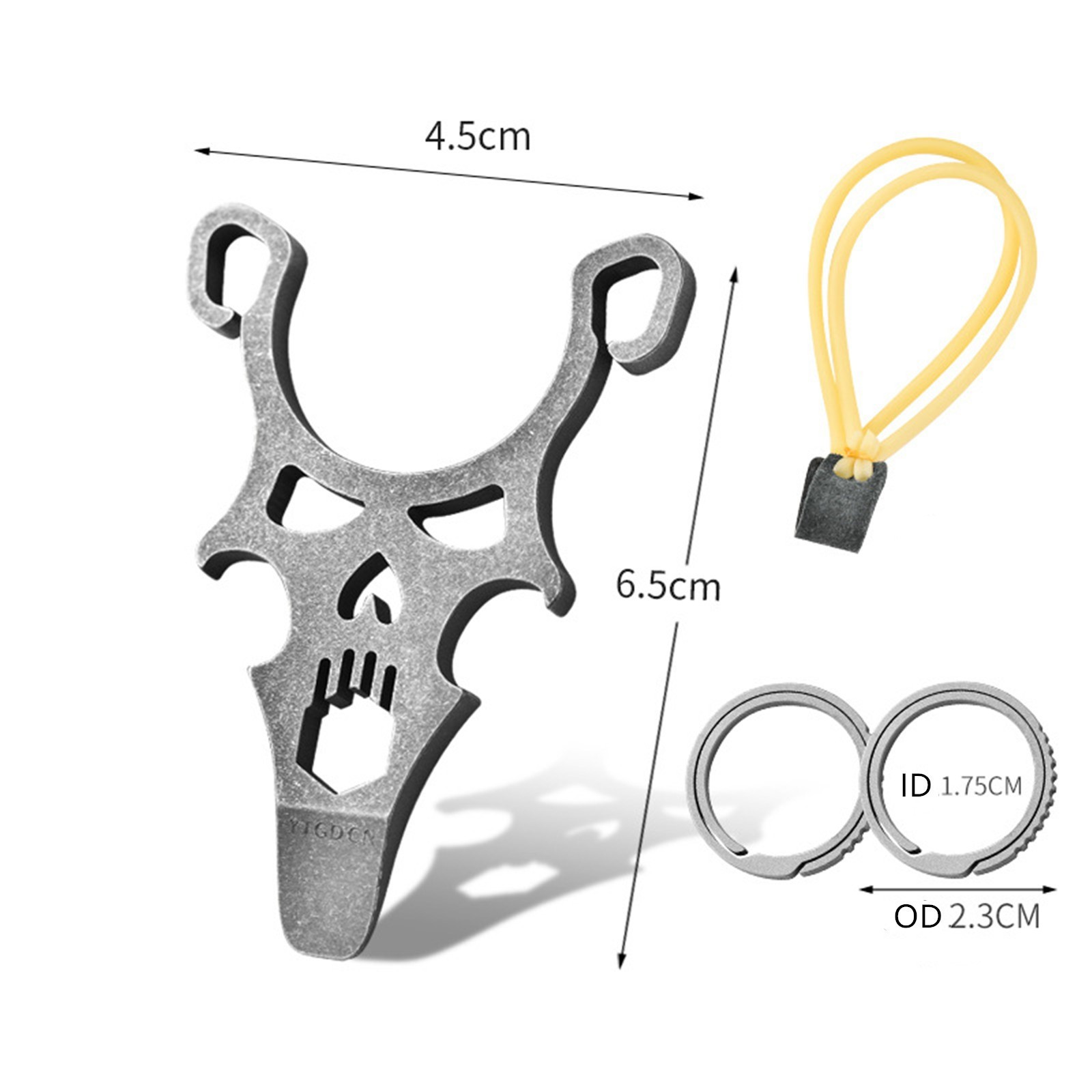 New Titanium Alloy Pocket Pry Bar Pendant Mini Crowbar Opener Keychain Multi EDC
