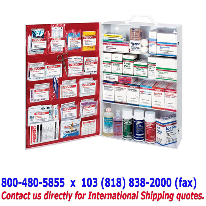 4-Shelf FULL FIRST AID CABINET – Emergency Supply Kit