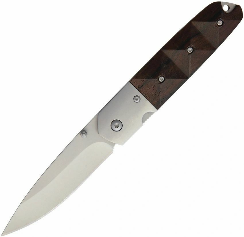 Wood Handle 4.5″ Linerlock with Stainless Steel Bolsters | P2 MI258