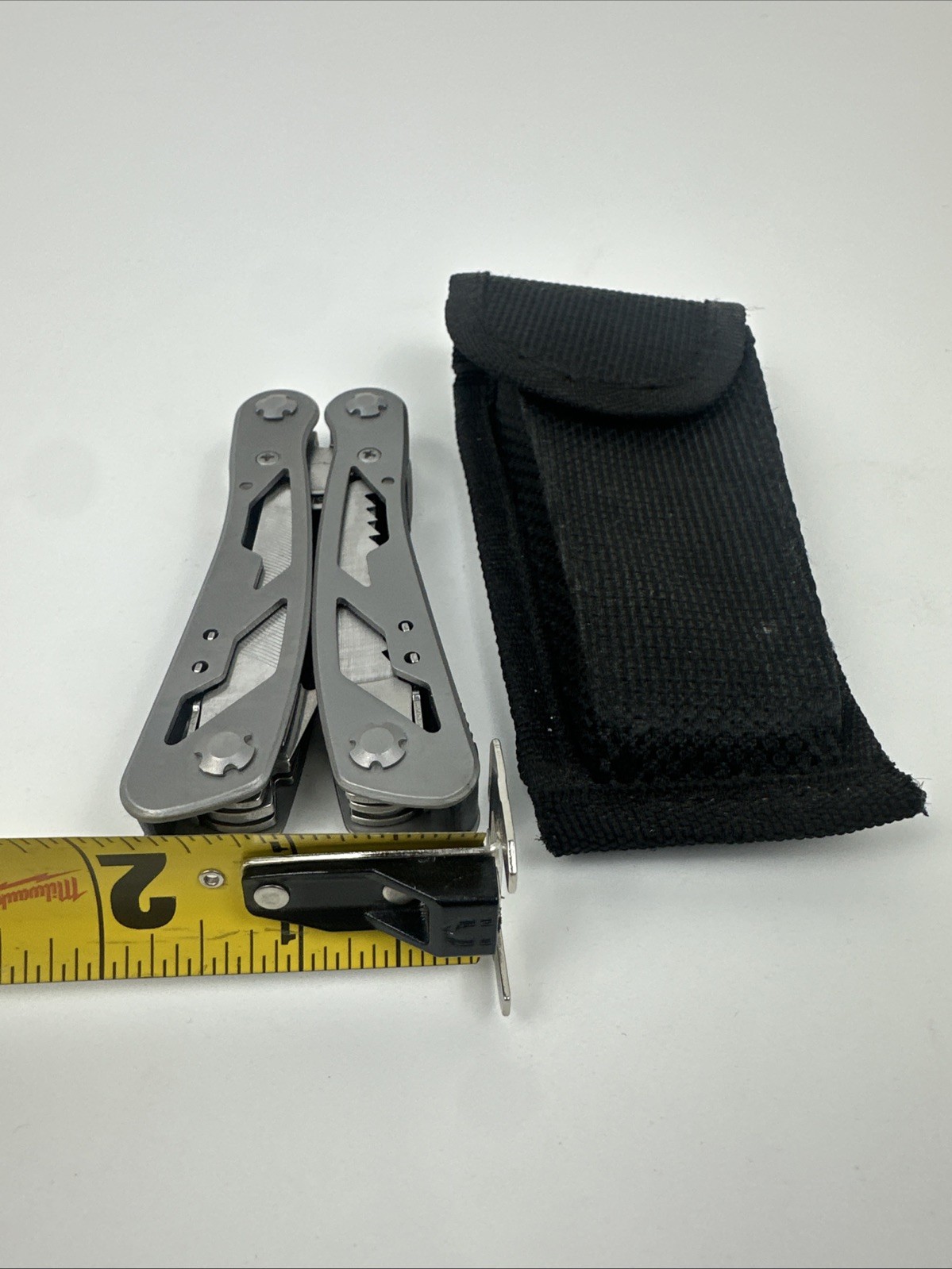 Stainless Steel Multi-Tool, 4” Long Enclosed, Heavy Duty Molded Nylon Pouch.