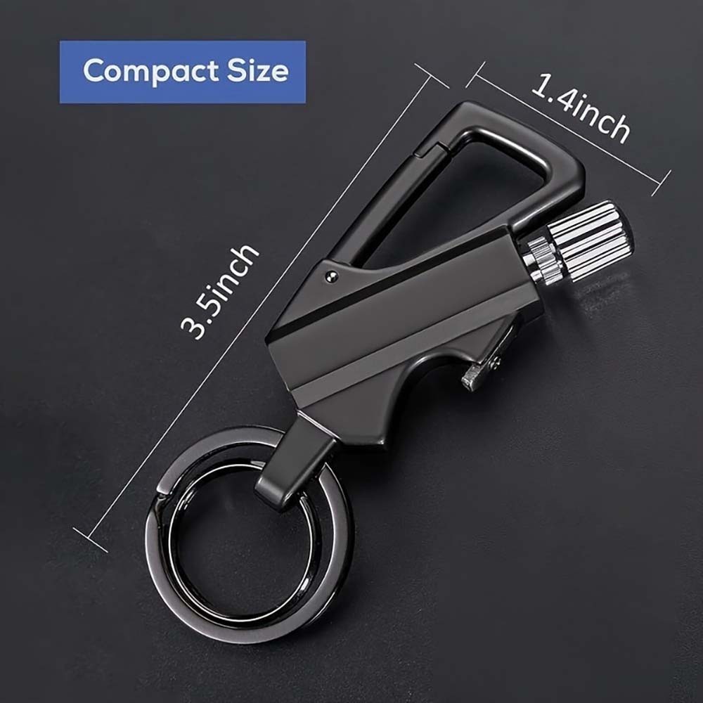 Sleek All-Metal Bottle Opener Keychain Compact Multi-Functio f Key Organization