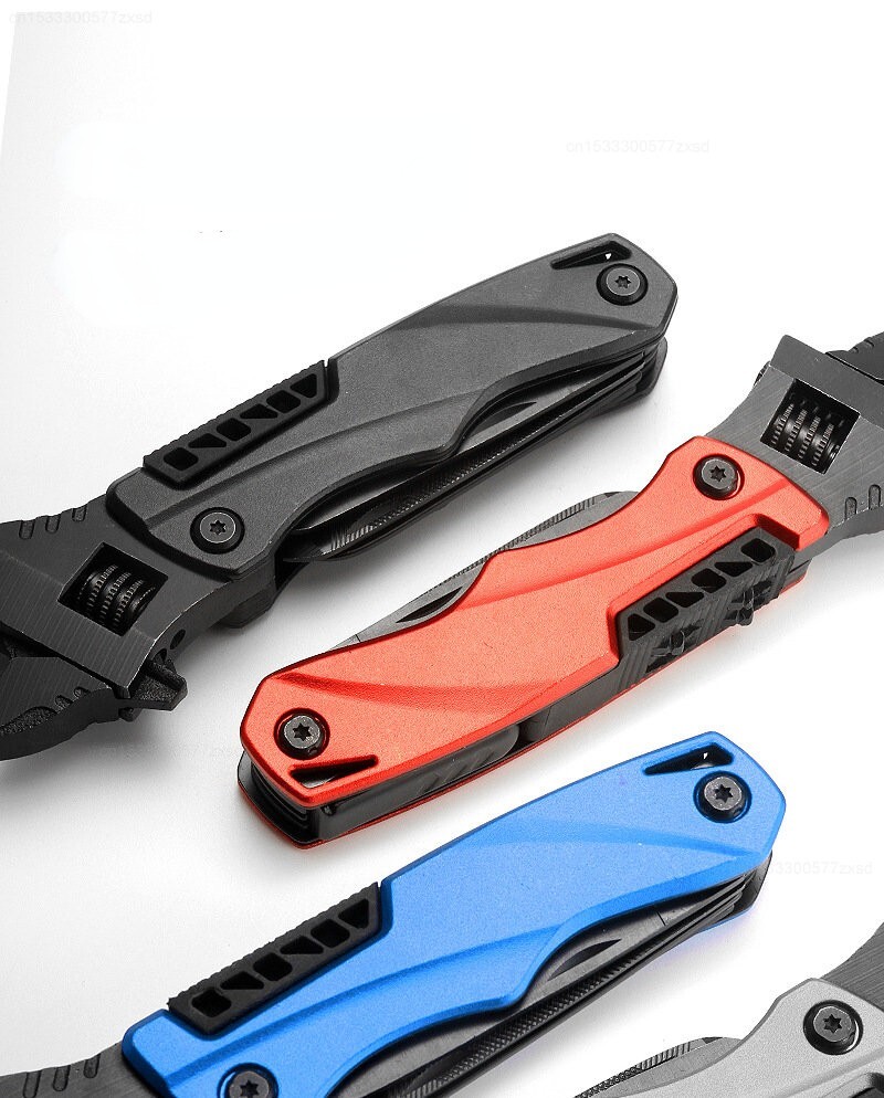 Multi Function Knife Tool With Screwdriver Wrench Purpose Travel Pocket Folding