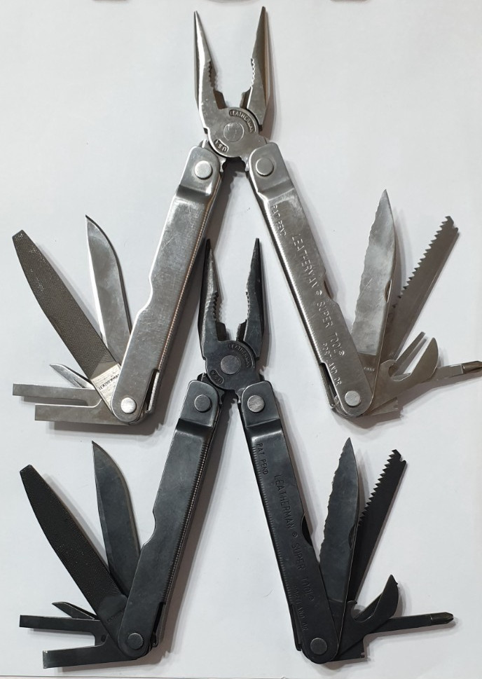 🔥 2X Leatherman 1998 Super Tool Gen1 Retired BO Black + Silver Rare Collectable